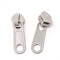 Plastic Zipper Slider, Garment Accessories, Oval, Gainsboro, 3.6x1.1x1.1cm