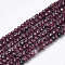 Natural Garnet Beads Strands, Faceted Rondelle, 2.8x2.5mm, Hole: 0.5mm, about 164pcs/strand, 15.7 inch