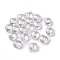 Glass Beads, for Jewelry Making, Cat, Silver, 12.5x14x6.5mm, Hole: 1mm