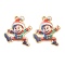 Christmas Alloy Enamel Pendants, Long-Lasting Plated, Golden, Child Charm, Colorful, 24x22x1.5mm, Hole: 1mm