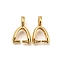 Rack Plating Brass Ice Pick Pinch Bails, Long-Lasting Plated, Real 14K Gold Plated, 7.5x4x2mm, Hole: 1.2mm, Pin: 0.7mm