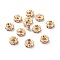 Brass Crystal Rhinestone Spacer Beads, Rondelle, Cadmium Free & Lead Free, For Bracelet Necklace DIY Jewelry Making Accessories, Real 14K Gold Plated, 6x2.5mm, Hole: 1.6mm