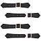 4Pcs Imitation Leather Toggle Buckle, with Alloy Findings, for Bag Sweater Jacket Coat, DIY Sewing Accessories Crafts, Black, 10.9x2.65x0.2cm, Hole: 2mm