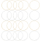20Pcs 2 Colors Brass Linking Rings, Long-Lasting Plated, Round Ring, Real 24K Gold Plated & 925 Sterling Silver Plated, 50x1mm, Inner Diameter: 48mm, 10pcs/color
