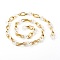 Handmade CCB Plastic Cable Chains, with Transparent Acrylic Linking Rings, Clear AB, Golden, 30x20.5x6mm, 19~27x12~16.5x4~4.5mm, 39.37 inch(1m)/strand