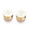 304 Stainless Steel Beads, Flat Round with Letter, Letter.S, 10x4.5mm, Hole: 2mm