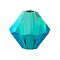 Preciosa® Crystal Beads, Czech Crystal, Bicone(451 69 302 Rondelle), 60230 20000 Blue Zircon AB 2x, 6mm, Hole: 1mm