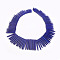 Synthetic Turquoise Graduated Spike Beads Strands, Tusk Shape, Mauve, 20~49x4.5~5mm, Hole: 1.2mm, about 99pcs/strand, 16.9~17.7 inch(43~45cm)