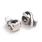 304 Stainless Steel Beads, Large Hole Beads, Awareness Ribbon, Antique Silver, 14.5x7.5x9mm, Hole: 5.5mm