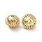 Rack Plating Brass with Clear Cubic Zirconia Beads, Cadmium Free & Nickel Free & Lead Free, Planet, Real 18K Gold Plated, 9x10x10mm, Hole: 1.5mm