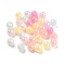 Plastic Beads, AB Color Plated, Round, Mixed Color, 8mm, Hole: 2mm, about 2083pcs/500g