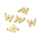 Rack Plating Brass Letter Connector Charms, for Personalized Name Necklace Making, Real 18K Gold Plated, Long-Lasting Plated, Cadmium Free & Nickel Free & Lead Free, Letter.W, 14x12.5x1.5mm, Hole: 1mm