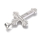 Латунные микропаве прозрачные подвески с фианитом ZIRC-O038-05P-3