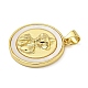Плоские круглые подвески из латуни KK-Z063-11G-03-2