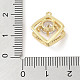 Латунные микропаве прозрачные подвески с фианитом KK-L214-03G-3