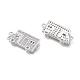 Звенья из латуни mirco pave прозрачные кубические циркония ZIRC-A012-04P-2