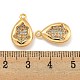 Латунные микропаве прозрачные подвески с фианитом KK-U006-07G-03-3