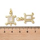 Латунные микропаве прозрачные подвески с фианитом KK-B083-29B-G-3