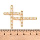 Латунные микропаве прозрачные подвески с фианитом KK-U017-09A-G-3