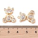Подвески из прозрачного стекла с инкрустацией из латуни KK-S388-04G-3