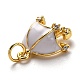 Латунные подвески с фианитами KK-B028-16G-3