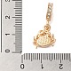 Подвески из сплава со стразами в стойке в европейском стиле PALLOY-S189-38G-04-3