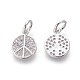 Латунные микро проложить кубического циркония подвески ZIRC-J021-02P-RS-2