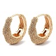 Фактурные серьги-кольца из латуни KK-B082-24G-1