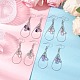 Серьги-капли из нержавеющей стали 304 с прозрачным стеклом EJEW-JE06404-02-1