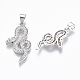 Латунные микро проложить кубического циркония подвески ZIRC-R109-047P-NF-1