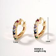 Серьги-кольца в форме сердца с бриллиантами XW0736-3