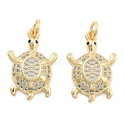 Подвески из латуни с прозрачным фианитом KK-U009-12L-G