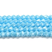 Непрозрачные однотонные гальванические стеклянные бусины GLAA-F029-P4mm-C12
