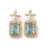 Подвески из латуни микропаве с фианитами и стеклом KK-H455-20G