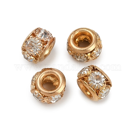 Латунные бусины со стразами  KK-U071-02A-01KCG-1