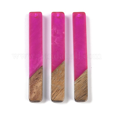 Большие подвески из смолы и дерева WOOD-F015-02F-1