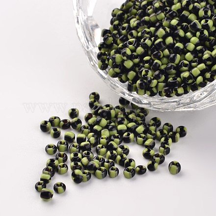 8/0 непрозрачные цвета просачиваться стеклянные бусины SEED-M007-04-1