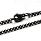 304 Stainless Steel Box Chain  Necklaces, with Lobster Claw Clasps, Electrophoresis Black, 29.33 inch(74.5cm), 2mm