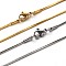 304 Stainless Steel Snake Chains Necklaces, with Lobster Clasps, Mixed Color, 17.7 inch(45cm), 1mm