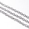 Iron Cable Chains, Unwelded, with Spool, Oval, Nickel Free, Platinum, 4x3x0.7mm, about 328.08 Feet(100m)/roll
