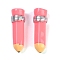 Pencil Resin Cabochons, Hot Pink, 28.5x7.5x7.5mm