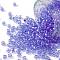 TOHO Round Seed Beads, Japanese Seed Beads, (168) Transparent AB Light Sapphire, 8/0, 3mm, Hole: 1mm, about 222pcs/10g