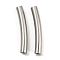 Non-Tarnish 304 Stainless Steel Tube Beads, Curved Tube, Stainless Steel Color, 20x3mm, Hole: 2.4mm