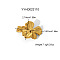 Stainless Steel Alligator Hair Clips for Women Side High-end Hair Accessory, Golden, Flower, 27.4x36.7mm