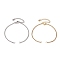2Pcs 2 Colors 304 Stainless Steel Slider Bracelet Makings, with Rolo Chains and Brass Slider Beads, Golden & Stainless Steel Color, 6-7/8 inch(17.4cm), 1pc/color