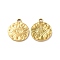 Ion Plating(IP) 304 Stainless Steel Pendant Rhinestone Settings, Flat Round with Eye, Golden, Fit for 0.5mm Rhinestone, 19x16x2mm, Hole: 1.8mm