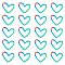 20Pcs 201 Stainless Steel Linking Rings, Laser Cut, Asymmetrical Heart, Rainbow Color, 10.5x13x1mm