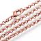Iron Rolo Chains Necklace Making, with Lobster Clasps, Soldered, Red Copper, 29.5 inch(75cm)