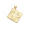 Brass Micro Pave Clear Cubic Zirconia Diffuser Locket Pendants for Teachers' Day, Nickel Free, Book, Real 18K Gold Plated, 20.5x19.5x5mm, Hole: 3.5x4mm