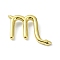 Rack Plating Brass Pendants, Long-Lasting Plated, Lead Free & Cadmium Free, 12 Constellations, Scorpio, 15x19x3.5mm, Hole: 1.2mm
